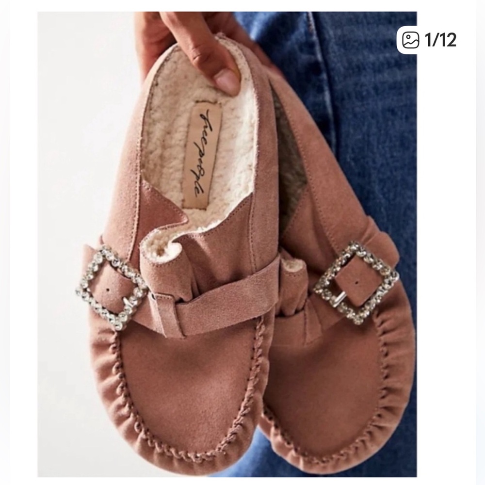 FREE PEOPLE AFTER RIDING MULES IN PINK FROST